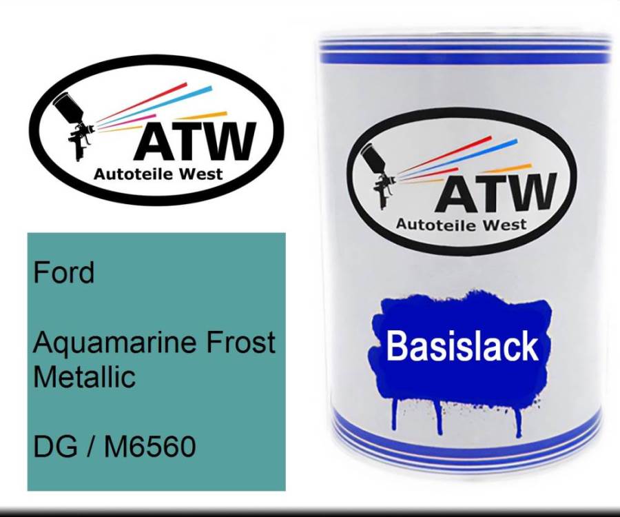 Ford, Aquamarine Frost Metallic, DG / M6560: 500ml Lackdose, von ATW Autoteile West.
